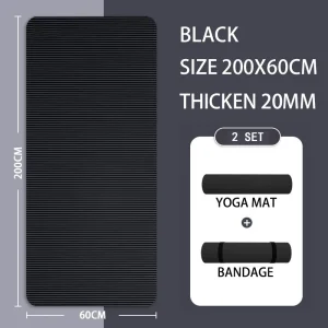 15MM//20MM Thick Non-slip Yoga Mat for Pilates, Exercise Gymnastics