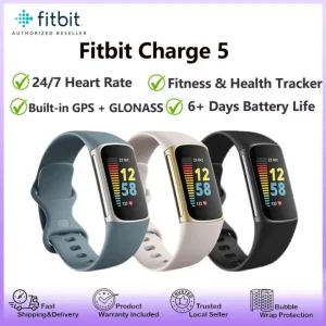Original Fitbit Charge 5 Advanced Fitness Tracker Smartwatch with GPS, Heart Rate Monitor, ECG, SpO2, Sleep & Stress Tracking